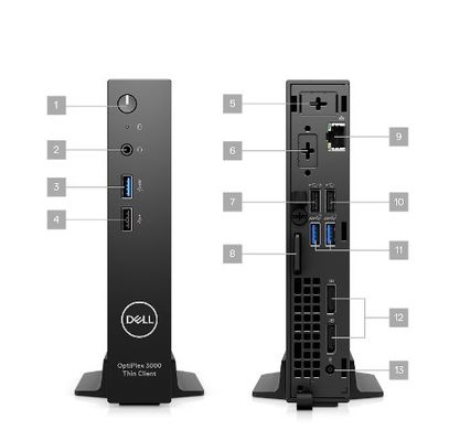 UHD-Grafik Wyse 5070 Mini PC Cloud Desktop Dell Thin Client mit 4 GB RAM und 16 GB SSD