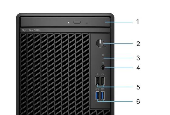 Intel Core i7-12700 Prozessor OptiPlex 3000MT Tower Desktop PC Integrierte Karte