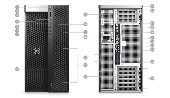 DELL T7920 Präzisionswerkstation Xeon Gold 5122 3.6GHz professionelle Arbeitsstation