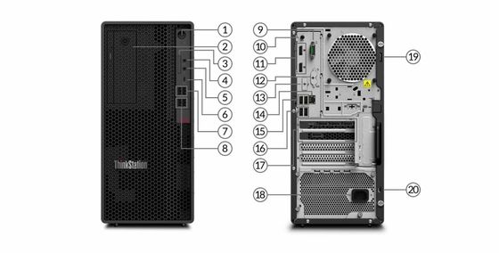 Lenovo P350 Tower Workstation mit Intel Core i5-11500 16 GB Speicher und 1 TB Festplatte