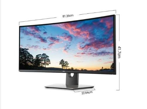 DELL U3419W 34" gekrümmter USB-C HD LED Monitor 8ms Reaktionszeit 60° vertikaler Blickwinkel